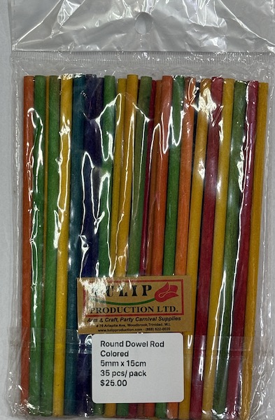 Dowel Rod Colored15cm